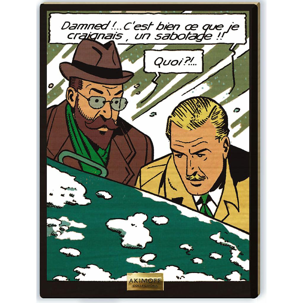 Tableau en bois Blake & Mortimer - T08 S.O.S. Météores - Blake & le Pr Labrousse