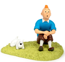 Figurine résine Tintin - Tintin assis dans l'herbe