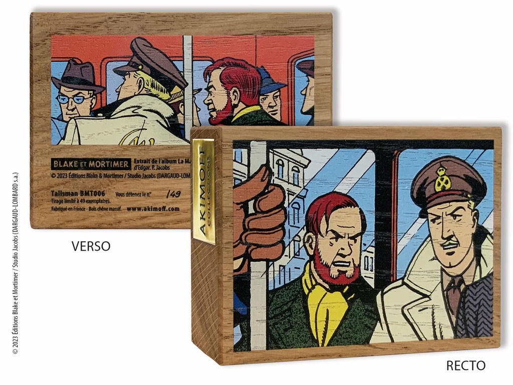 Talisman en chêne - Blake & Mortimer - T06 La marque jaune - Dans le bus