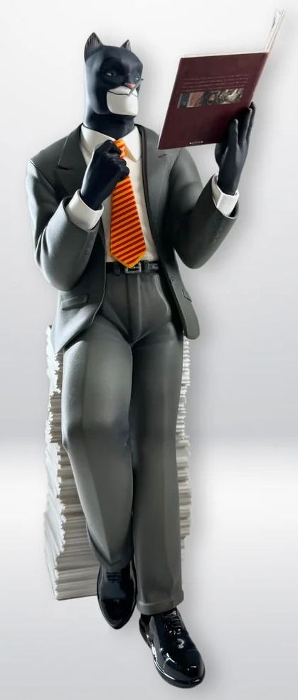 Blacksad - Figurine résine Collectoys - John Blacksad et la pile de livres