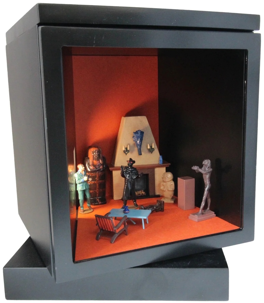 Figurine résine + métal Blake & Mortimer - Pixirama Mortimer démasquant Guinea Pig