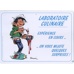 Pancarte déco. La bo culinaire. Expérience en cours