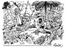 Sérigraphie Walthéry - Natacha sur la balançoire N/S 69ex