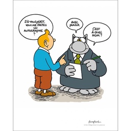 Geluck - Le chat C'EST A QUEL NOM ? (Affiche 50X40 sous tube)