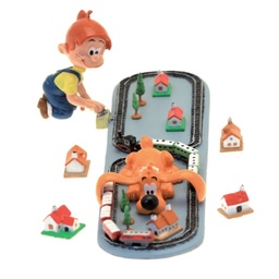 Figurine métal Boule & Bill - Le train électrique (Pixi)