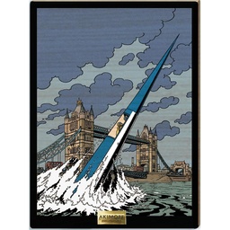 Tableau en bois Blake & Mortimer - T28 Le dernier Espadon- L’espadon surgit de La Tamise devant Tower Bridge